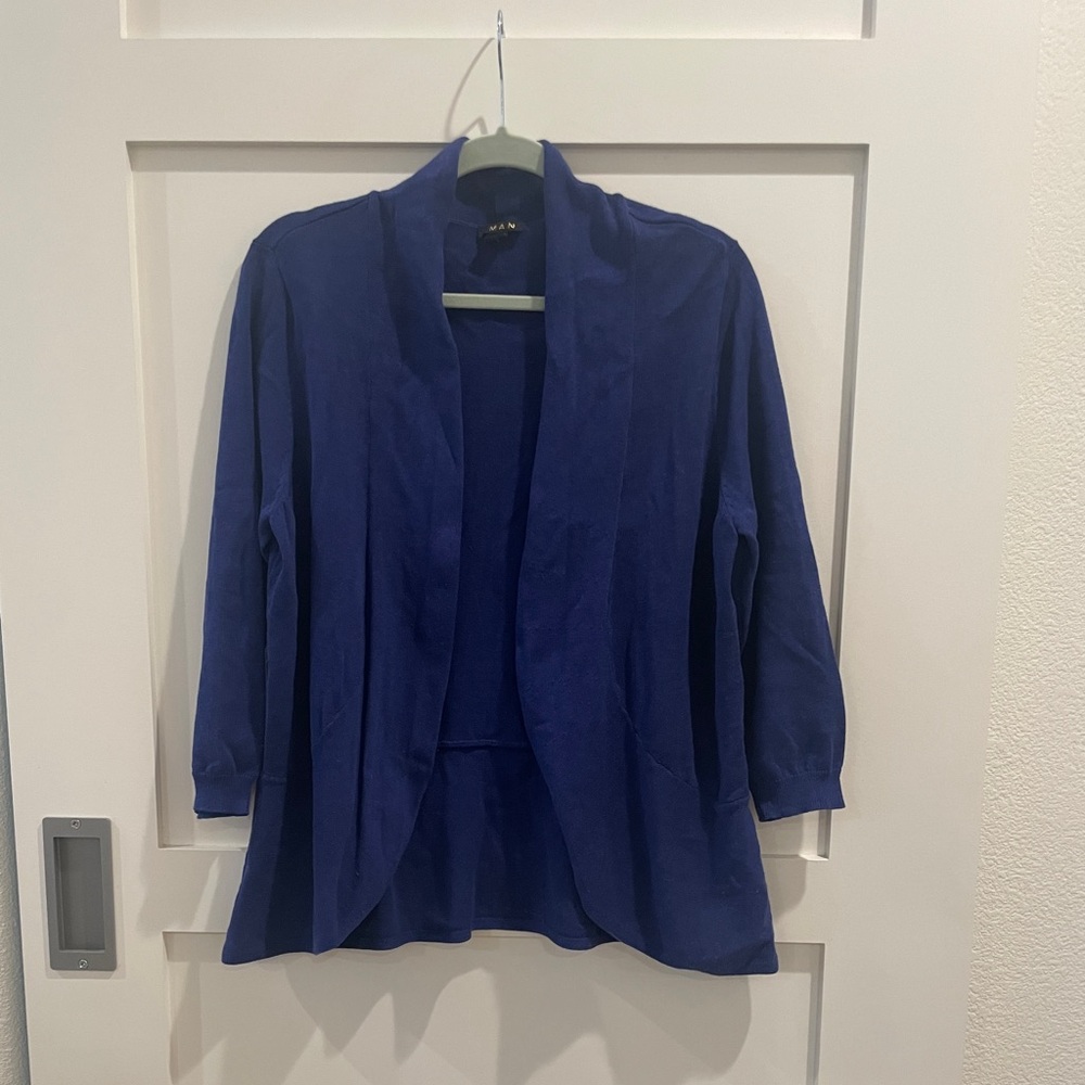 Beautiful Royal Blue Iman Brand Cardigan Open XL